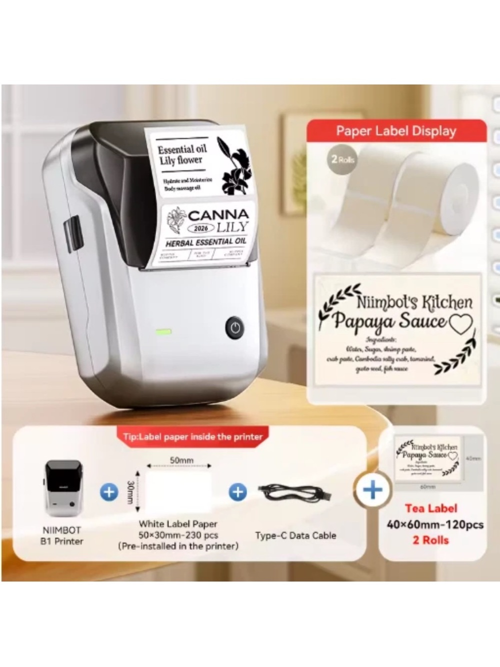 Nimbot B1 lable sticker maker nib Bluetooth peptide candles ect
